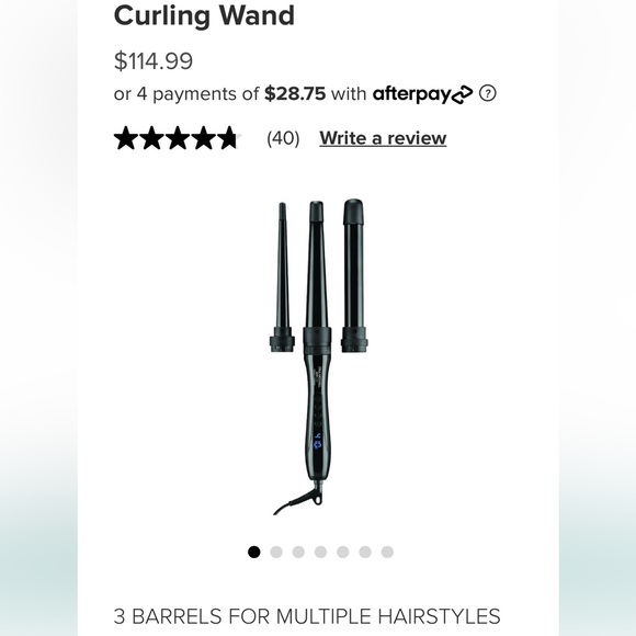 Paul Mitchell curling wand with multiple barrels